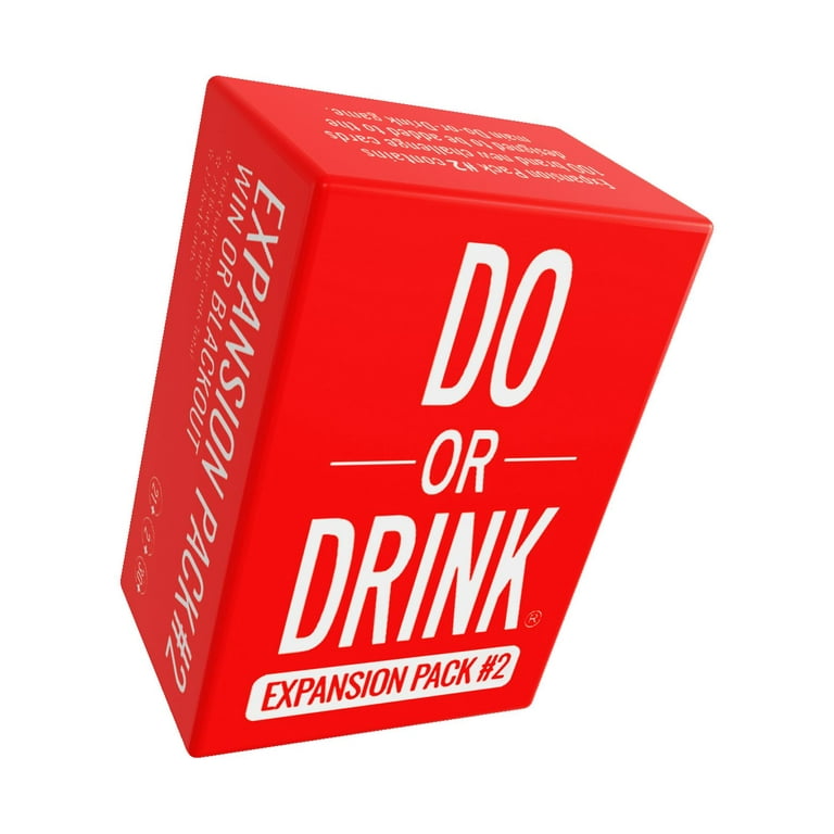 Do or Drink Card Game Expansion Pack #2 Party Drinking Challenge Game Add On Set with 100 New Dare and Action Cards for Adult Social Game Nights