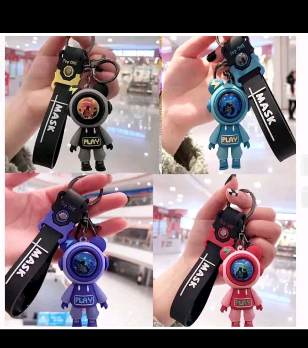 Cartoon Cool sapce man KeyChain bag charm Lobster Claw Clasps easy hang on bags Creative Universe Astronaut Pilot Bear Car Keychain Key-ring Student School Bag Pendant Small Gift keyrings key chains