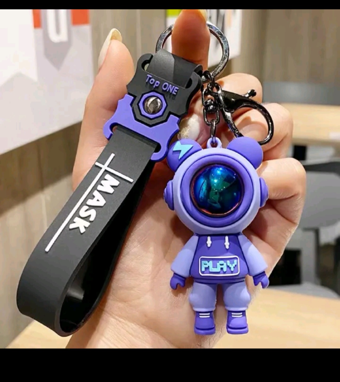 Cartoon Cool sapce man KeyChain bag charm Lobster Claw Clasps easy hang on bags Creative Universe Astronaut Pilot Bear Car Keychain Key-ring Student School Bag Pendant Small Gift keyrings key chains