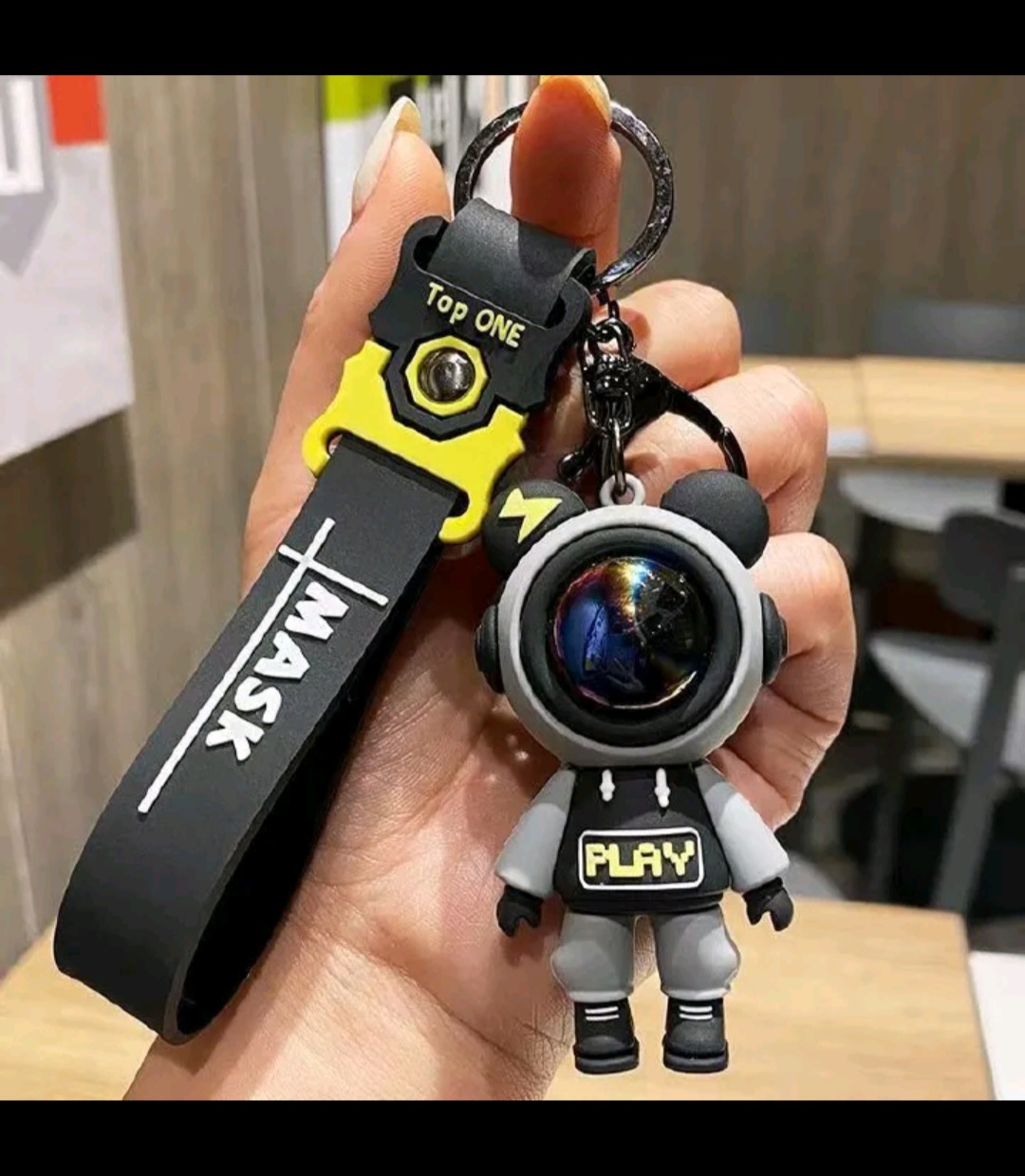 Cartoon Cool sapce man KeyChain bag charm Lobster Claw Clasps easy hang on bags Creative Universe Astronaut Pilot Bear Car Keychain Key-ring Student School Bag Pendant Small Gift keyrings key chains