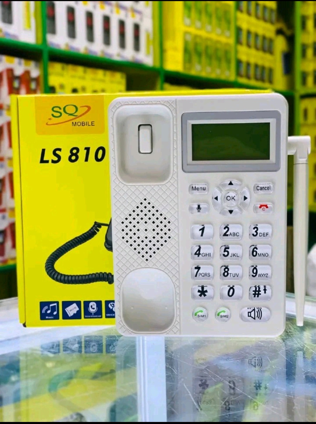 LIMITED DISCOUNT!!!SQ LS 810 Desktop Wireless Phone Landline Dual Sim Card Telephone For Office / Home Use, FM Radio, SMS, Supports Caller ID,GSM Voice call function Supports Phonebook(200 entries)