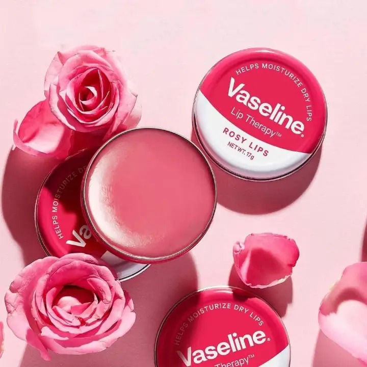 Vaseline Lip Therapy Rosy Lips Pink Balm 20g Moisturizing Lip Care for Dry Chapped Lips Long Lasting Hydration Soft Smooth Glossy Pink Tint Lip Balm for Women Girls Daily Use.