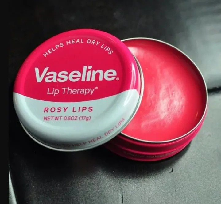 Vaseline Lip Therapy Rosy Lips Pink Balm 20g Moisturizing Lip Care for Dry Chapped Lips Long Lasting Hydration Soft Smooth Glossy Pink Tint Lip Balm for Women Girls Daily Use.