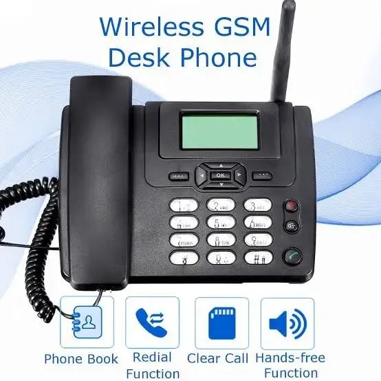 LIMITED OFFER!! SQ LS820 Desktop Wireless Phone:GSM Voice Call Function | Dual SIM | 6-Speed Dial Keys | SMS Support | FM Radio | MP3/MP4 Support | 200 Phone Entries | 3-Way Calling | Landline Phones