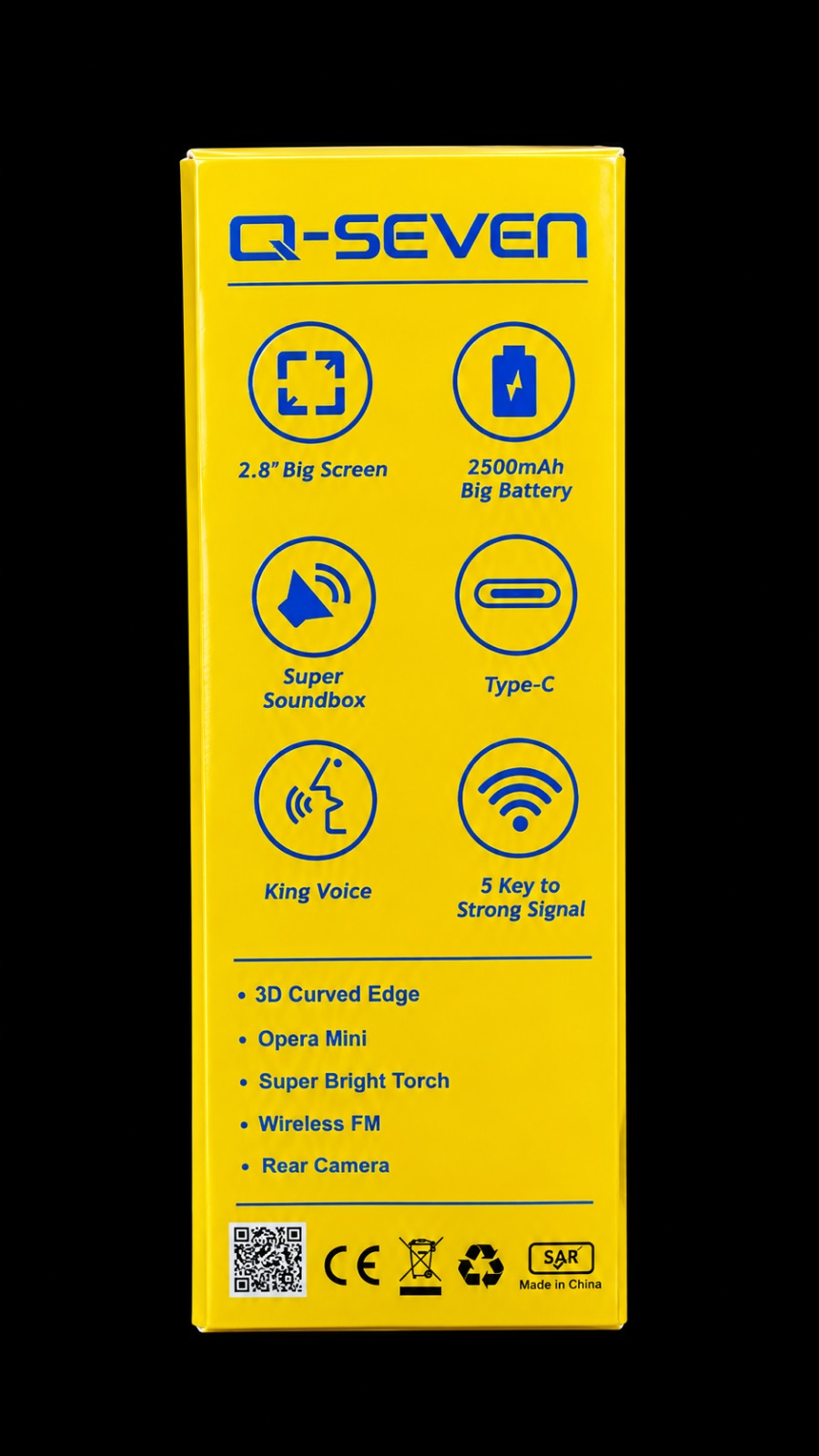 [BRAND NEW] Q-SEVEN Q60 TURBO 2.8" BIG SCREEN 4 SIM CARDS PHONE 2500mAh BATTERY WITH 3D CURVED EDGE , OPERA MINI , WIRELESS FM TYPE C CHARGING PHONE QUAD SIM CARD
