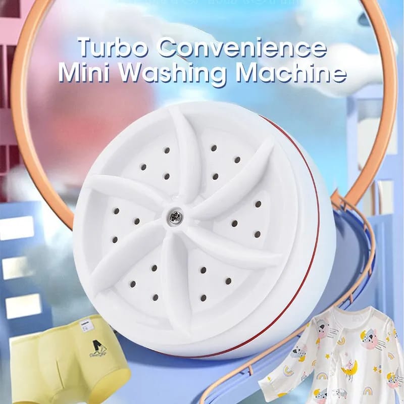 Mini Washing Machine Usb Rotating Turbine Small Portable Clothes Washer For Socks Underwear Travel Home Business Trips