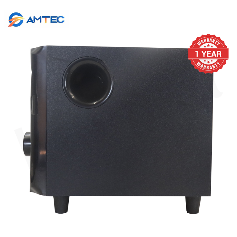 Amtec AM-018 2.1CH Bluetooth HIFI Speaker Subwoofer System, 45W RMS 3000W PMPO, 4 Inch Bass Driver, 3D Real Sound FM USB SD Home Audio Speaker Woofer