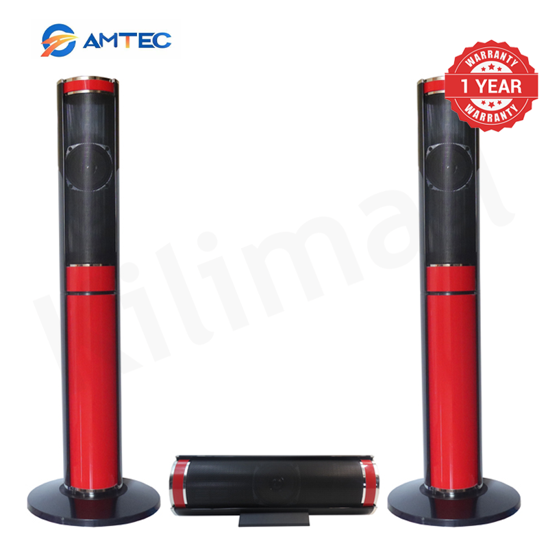 Amtec AM-701 3.1CH Multimedia Home Theater Speaker System 60W RMS 20000W PMPO Subwoofer Bluetooth FM USB SD Input   Remote Control Woofer 1 Year Warranty