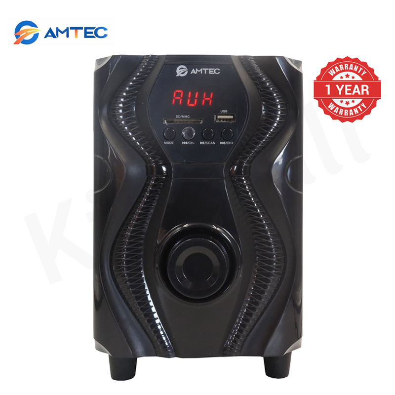 Amtec AM-018 2.1CH Bluetooth HIFI Speaker Subwoofer System, 45W RMS 3000W PMPO, 4 Inch Bass Driver, 3D Real Sound FM USB SD Home Audio Speaker Woofer