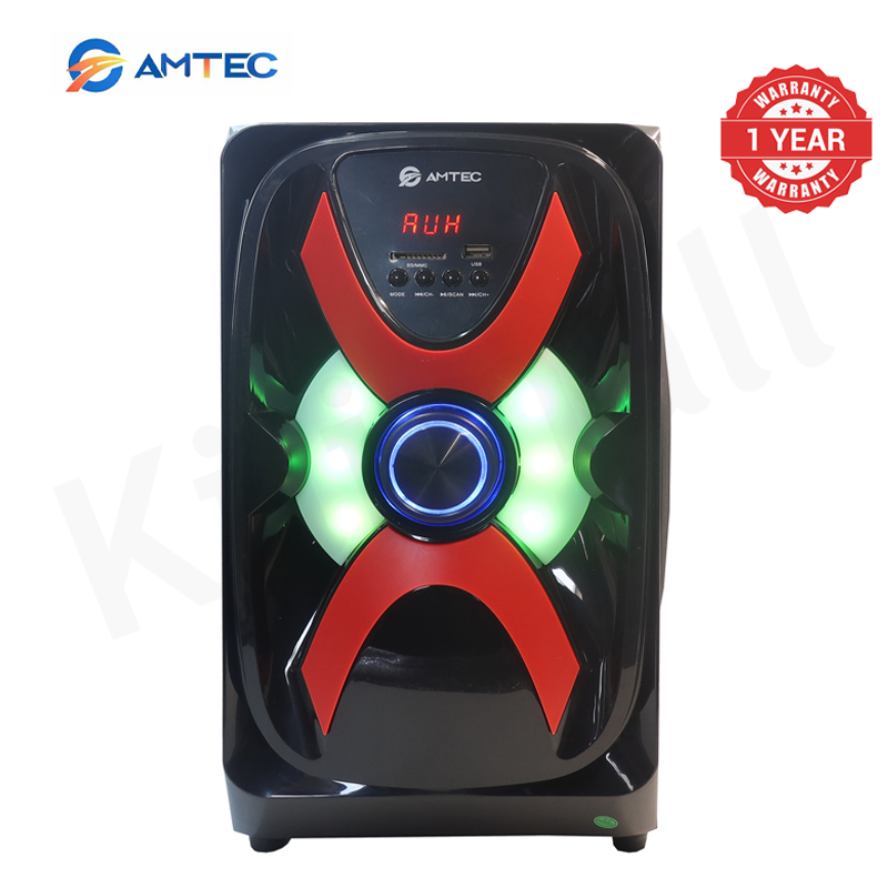 Amtec AM-701 3.1CH Multimedia Home Theater Speaker System 60W RMS 20000W PMPO Subwoofer Bluetooth FM USB SD Input   Remote Control Woofer 1 Year Warranty