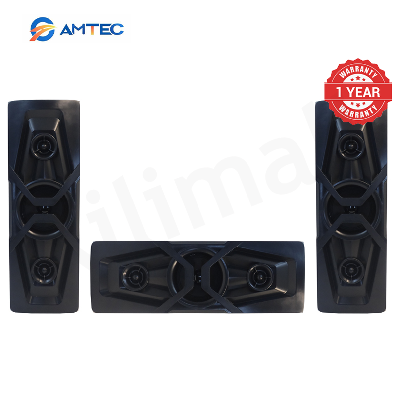 Amtec AM-317 3.1 CH X-BASS Multimedia Subwoofer Speaker System, 60W RMS 12000W PMPO, 6.5"+3" Drivers, AC/DC Powered Bluetooth FM USB SD Home Theater Speaker Woofer