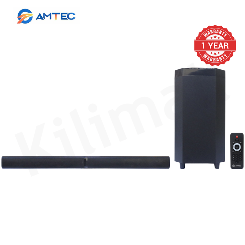 Amtec AM-02 2.1CH Home Theatre Subwoofer Speaker System, 45W RMS 20000W PMPO, AC/DC Powered Bluetooth FM USB SD AUX Woofer With Remote Control, 5.25 Inch Bass Driver