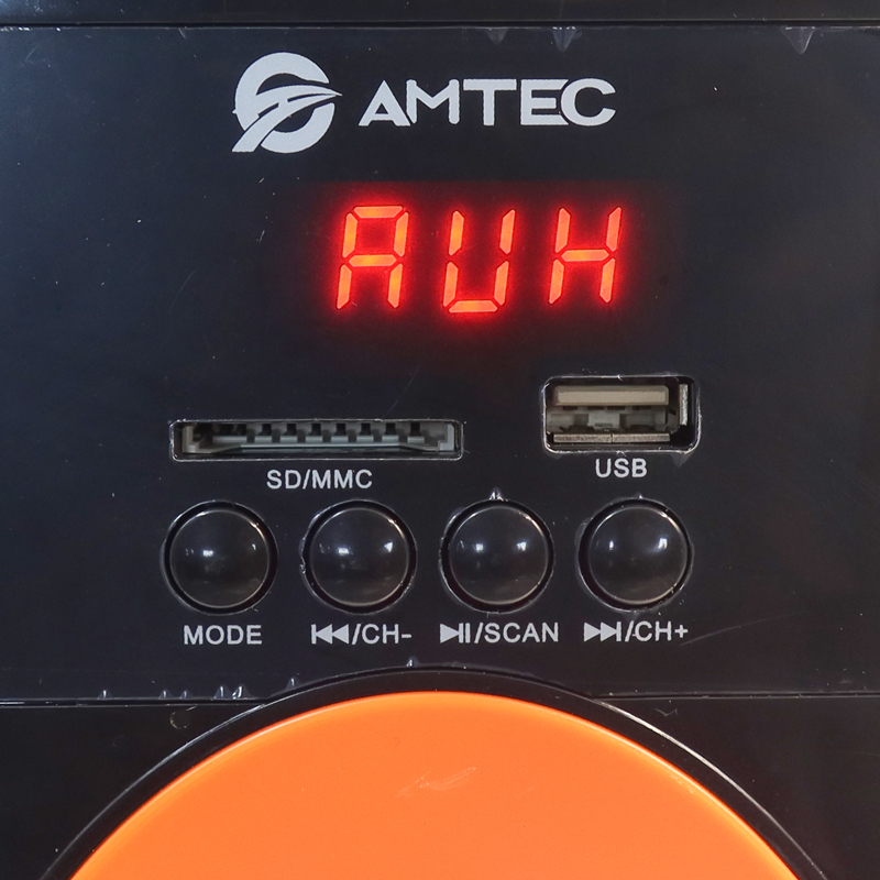 Amtec AM-317 3.1 CH X-BASS Multimedia Subwoofer Speaker System, 60W RMS 12000W PMPO, 6.5"+3" Drivers, AC/DC Powered Bluetooth FM USB SD Home Theater Speaker Woofer