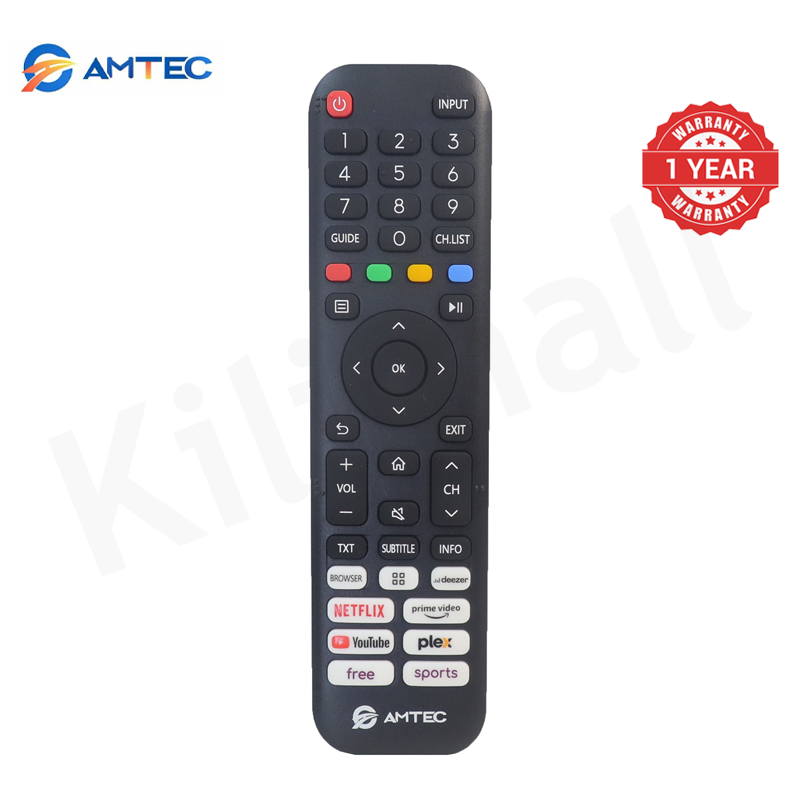 Amtec 50Q6 50 inch Smart TV Frameless 4K UHD HDR10 DVB-T2 Built-in Decoder Wi-Fi Bluetooth Miracast Netflix YouTube Showmax DTS Dolby Digital Audio 1.5GB RAM 8GB ROM