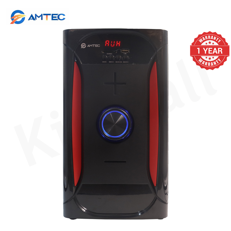 Amtec AM-314 3.1CH X‑BASS Home Theater System Woofer,Speaker System 60W RMS 12000W PMPO, Bluetooth/USB/SD, AC/DC Dual Power
