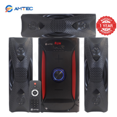 Amtec AM-314 3.1CH X‑BASS Home Theater System Woofer,Speaker System 60W RMS 12000W PMPO, Bluetooth/USB/SD, AC/DC Dual Power