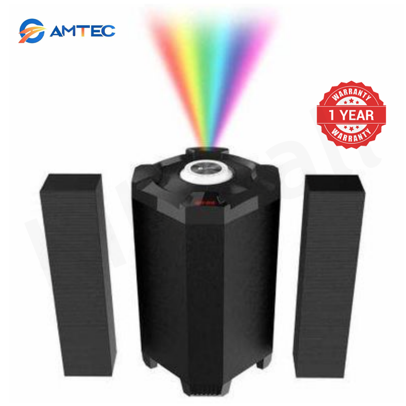 Amtec AM-006 2.1CH Home Theater Subwoofer Speaker 15000W PMPO, Built-in Powerful Amplifier, Bluetooth FM AUX USB SD BT Playback, Remote Control Compact Stylish Audio System 1 Year Warranty