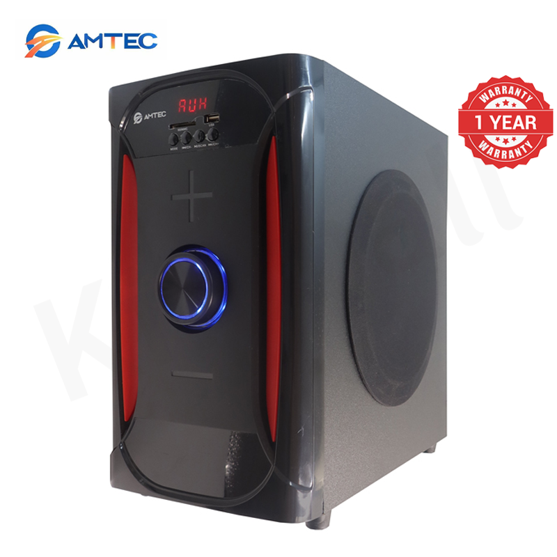 Amtec AM-314 3.1CH X‑BASS Home Theater System Woofer,Speaker System 60W RMS 12000W PMPO, Bluetooth/USB/SD, AC/DC Dual Power