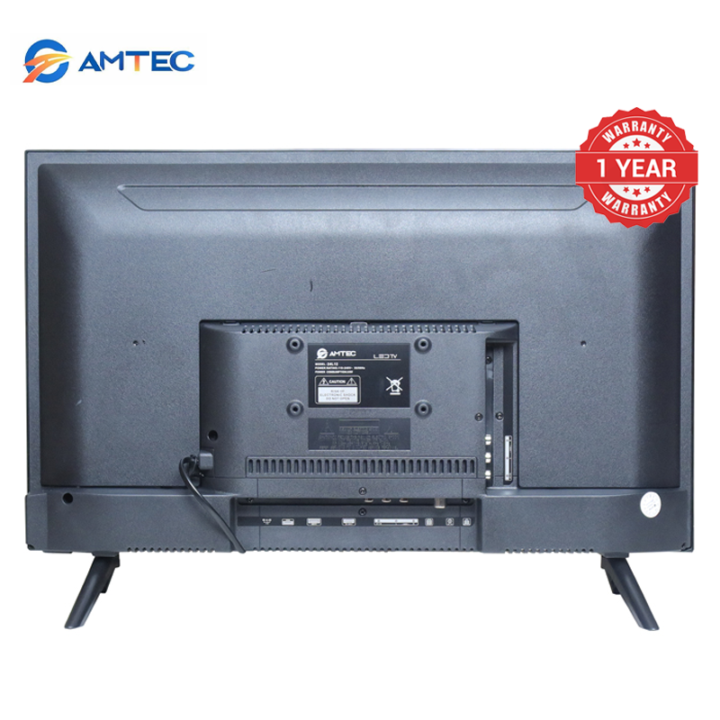 Amtec  24L12 24 inch Digital TV LED HD Display With AC/DC Power DVB-T2 Tuner and Multi-Port Connectivity With Inbuilt Decoder for Local Channels 1 Year Warranty