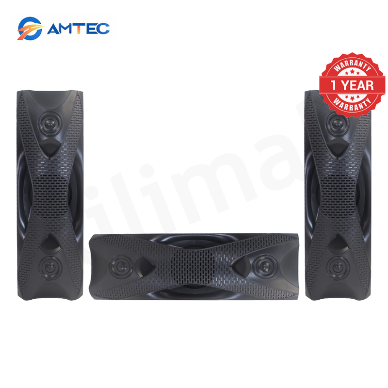Amtec AM-314 3.1CH X‑BASS Home Theater System Woofer,Speaker System 60W RMS 12000W PMPO, Bluetooth/USB/SD, AC/DC Dual Power