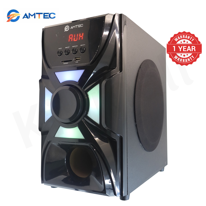 Amtec AM-315 3.1CH Multimedia Subwoofer Audio System,Speaker System 60W RMS 10000W PMPO,AC220V/DC12V Dual Power,Deep Surround Bass,Bluetooth FM AUX USB SD Playback 1 Year Warranty