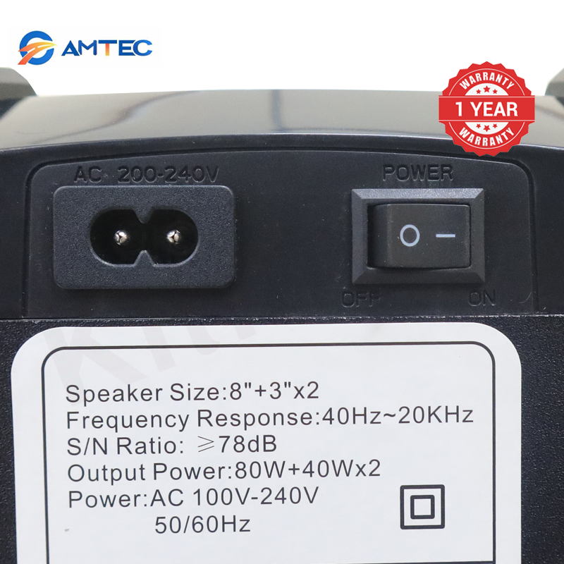 Amtec AM-006 2.1CH Home Theater Subwoofer Speaker 15000W PMPO, Built-in Powerful Amplifier, Bluetooth FM AUX USB SD BT Playback, Remote Control Compact Stylish Audio System 1 Year Warranty