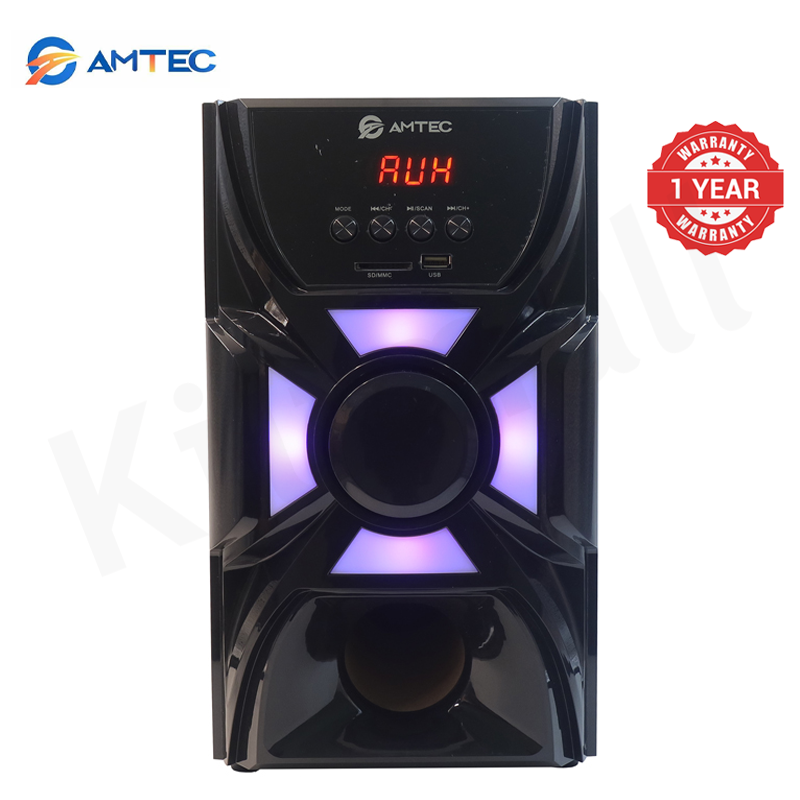 Amtec AM-315 3.1CH Multimedia Subwoofer Audio System,Speaker System 60W RMS 10000W PMPO,AC220V/DC12V Dual Power,Deep Surround Bass,Bluetooth FM AUX USB SD Playback 1 Year Warranty
