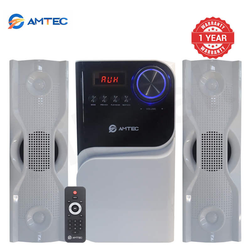 AM-005 2.1CH Bluetooth HI-FI Sound Speaker System 45W RMS 8000W PMPO Subwoofer USB/SD/FM, AC/DC Dual Power, Remote Control