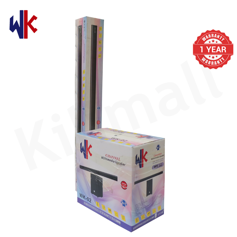 WK WK-02 Sound Bar System Home Theater Multimedia Speaker 35W RMS 10000W PMPO,AC220V/DC12V Dual Power,Bluetooth Connectivity,FM USB SD MP3 DVD PS2 XBOX Heavy Bass Audio System 1Year Warranty