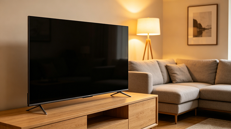 Global Star 55 Inch Frameless 4K Ultra HD Android Smart LED TV, Built-in WiFi, HDMI and USB Ports, Black Home Television, High Definition Display, Durable Entertainment TV, Fulfilled by Kilimall