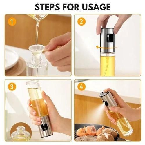 Multipurpose Kitchen Vinegar,Oil Spray Bottle Salad BBQ Kitchen Baking Roasting Cooking Glass Olive Oil Sprayer for Cooking