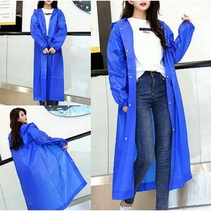Premium Reusable EVA Raincoat for Adults - Durable Lightweight Waterproof Rain Poncho with Hood and Snap Buttons - Portable Eco-Friendly Emergency Rain Gear