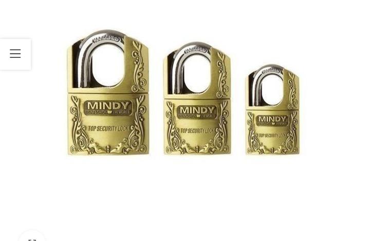 Mindy Secure Anti-Theft Security Padlock (Small 40mm / Large 70mm) – Heavy Duty Zinc Alloy Keyed Lock with Hardened Shackle, Paracentric Keyway & 3 Keys for Locker, Gate & Gym [Indoor/Outdoor]