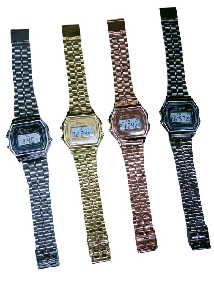 Casio Design Vintage Digital Watch – Retro Unisex Wristwatch with Daily Alarm, 1/100 Sec Stopwatch, LED Light & Auto Calendar, Classic Square Face for Men & Women