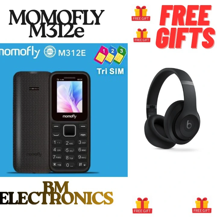 [ NEW ARRIVAL ] momofly M312E 32 MB RAM featured phone Triple SIM Regular 5C Battery, 1.77" display with BT connectivity featured phones+free gifts(headphones)