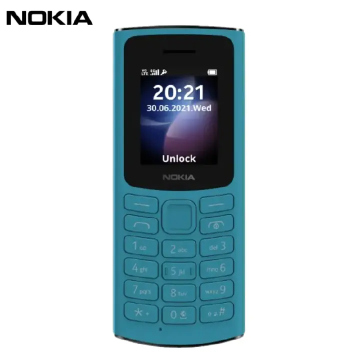 Nokia 105 Pocket-Friendly Feature Phone: Classic Keypad Cellphone with 1450mAh Battery Power, Dual SIM LTE Network Support, Opera Mini, and Built-In Torch Light | HMD Global Certified