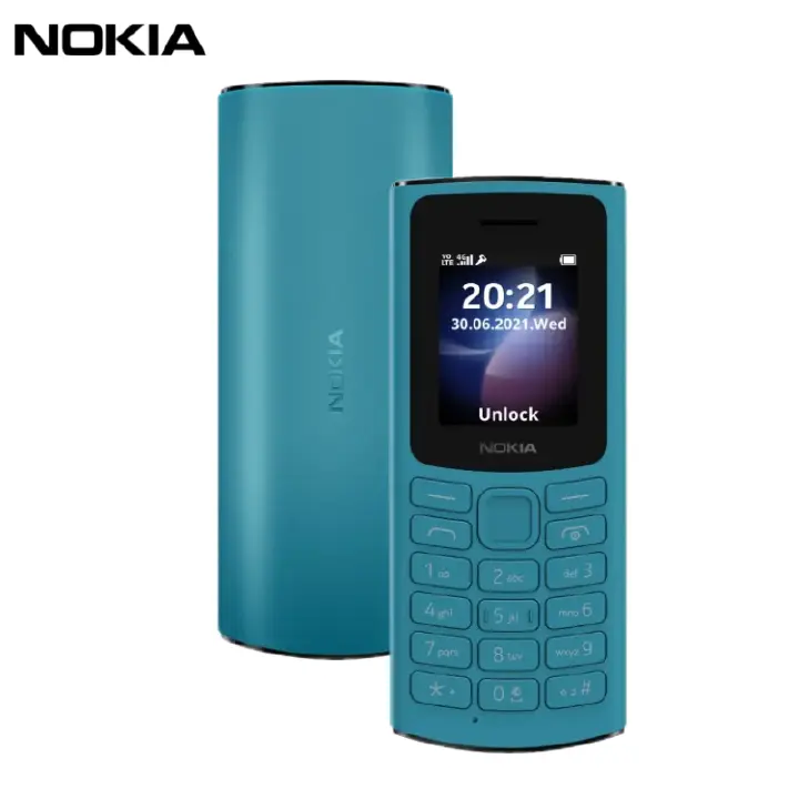 Nokia 105 Pocket-Friendly Feature Phone: Classic Keypad Cellphone with 1450mAh Battery Power, Dual SIM LTE Network Support, Opera Mini, and Built-In Torch Light | HMD Global Certified