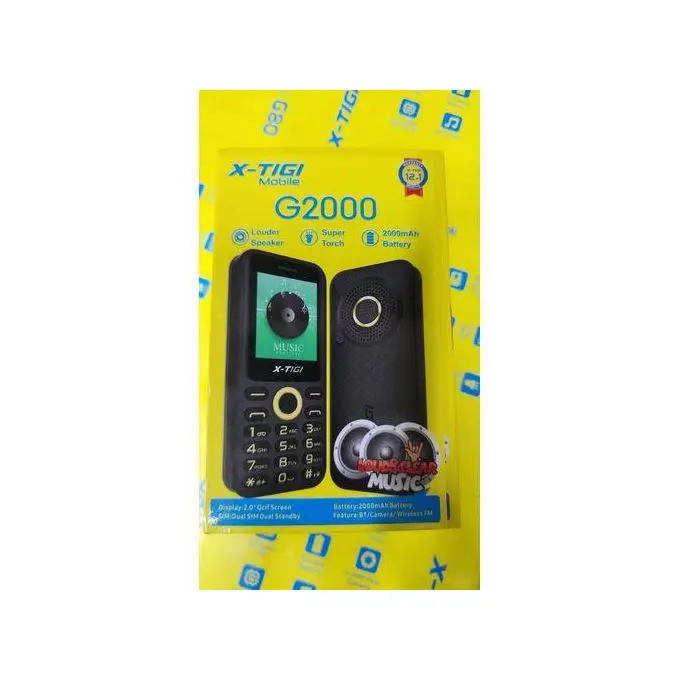 X-TIGI G2000 SCREEN 2.0’’ DUAL SIM CARD WIRELESS FM BATTERY 2000MAH BIG TORCH CAMERA LOUDER SPEAKER 1 YEAR WARRANTY KABAMBE BUTTON PHONE ON OFFER