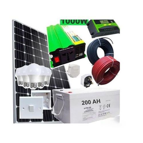 solarmax 250 Watts Solar Panel Full Kit +200Ah Solar Battery + 1000W Solar Power Inverter +20 Ah Solar Charge Controller + 1pc Plug + 1 Pc Switch +5 DC Bulb + 10m Cable