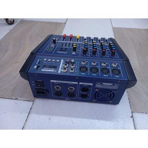 Omax 4 Channel Powered Audio Mixer With Amplifier For Studio Live And PA Sound