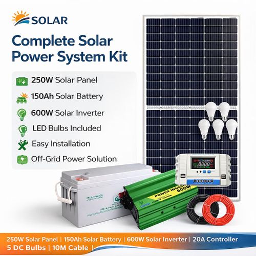 SUNLIGHT SOLAR 250W Solar Full Kit Complete Off-Grid Power System