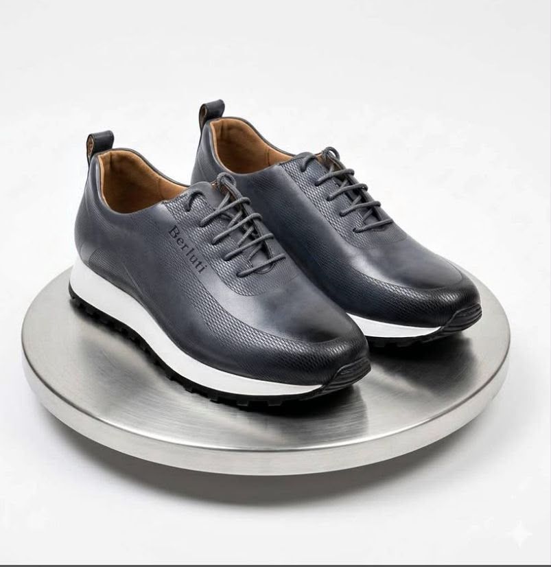 Men’s Premium Formal Oxford Leather Shoes Classic Black Business Dress Footwear for Office Interviews Weddings Corporate Events Durable Comfortable Elegant Slip-On Lace-Up Design Style Finish