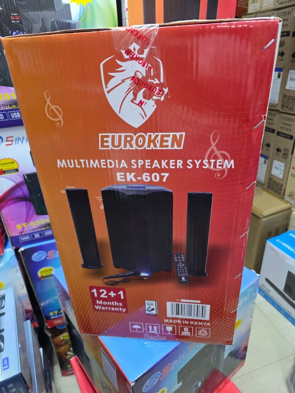 EK 607 EUROKEN MULTIMEDIA SPEAKER SYSTEM🔊 Powerful Bass Bluetooth Subwoofer | USB AUX FM Home Theatre Sound