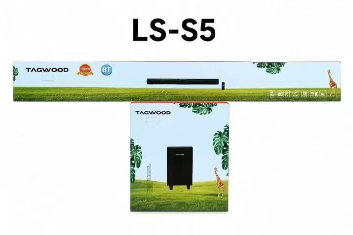TAGWOOD LS-S5 2.1 Channel Wired Soundbar System with 4-Inch Subwoofer, 30W Rated Power, Multimedia Speaker System for TV, PC & Home Entertainment
