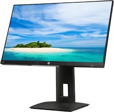 REFURBRISHED HP VH240a 23.8-Inch Full HD 1080p IPS LED Monitor with Built-In Speakers and VESA Mounting, Rotating Portrait & Landscape, Tilt, and HDMI & VGA Ports  - Black FREE POWER ADAPTER AND HDMI