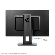 REFURBRISHED HP VH240a 23.8-Inch Full HD 1080p IPS LED Monitor with Built-In Speakers and VESA Mounting, Rotating Portrait & Landscape, Tilt, and HDMI & VGA Ports  - Black FREE POWER ADAPTER AND HDMI