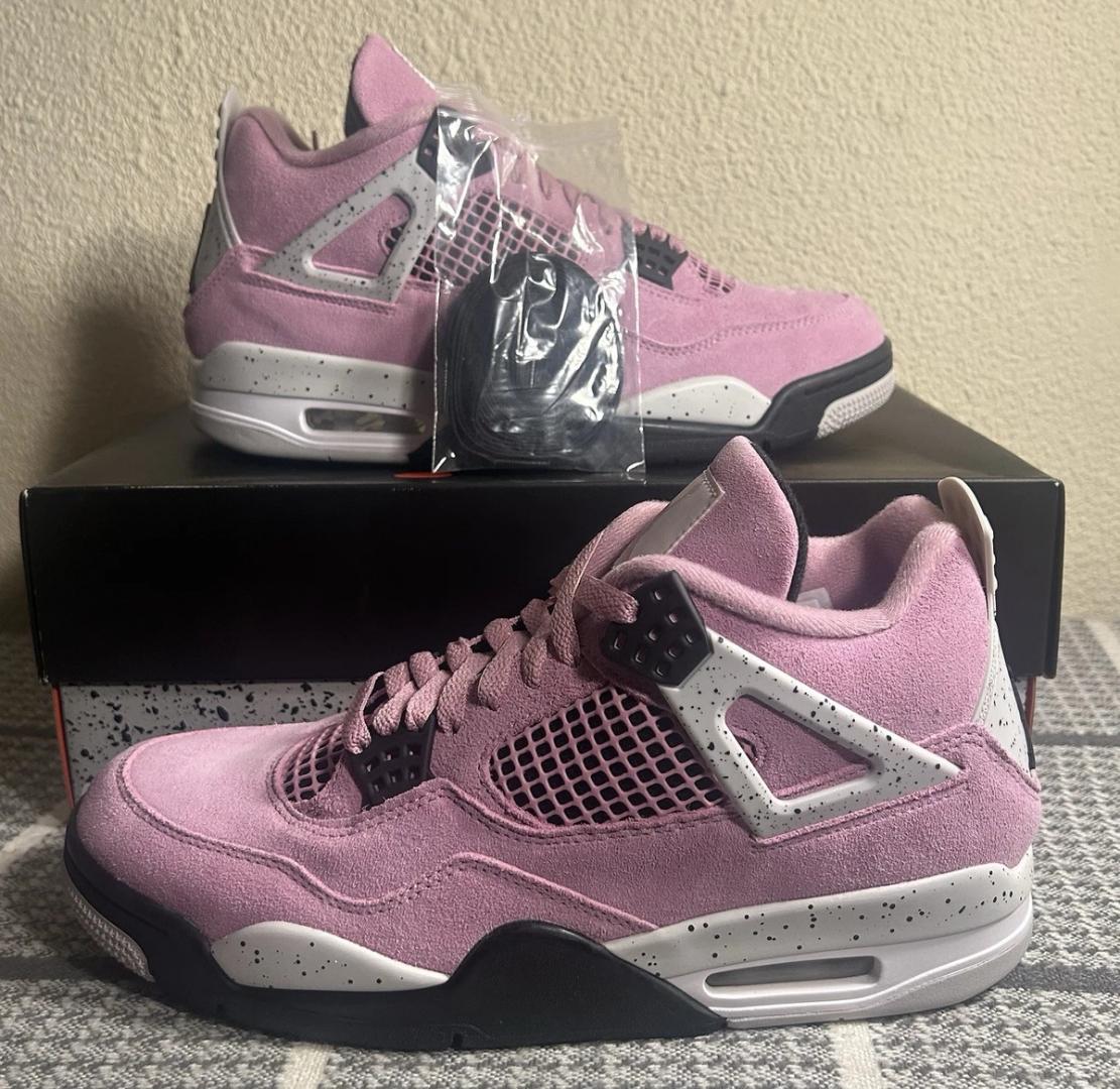 Air Jordan 4 Retro Orchid Pink-White Women Sneakers (Best Shop for Quality Shoes, Sneakers, Casuals, Boots, Oxfords, Officials and Shoe Accessories)