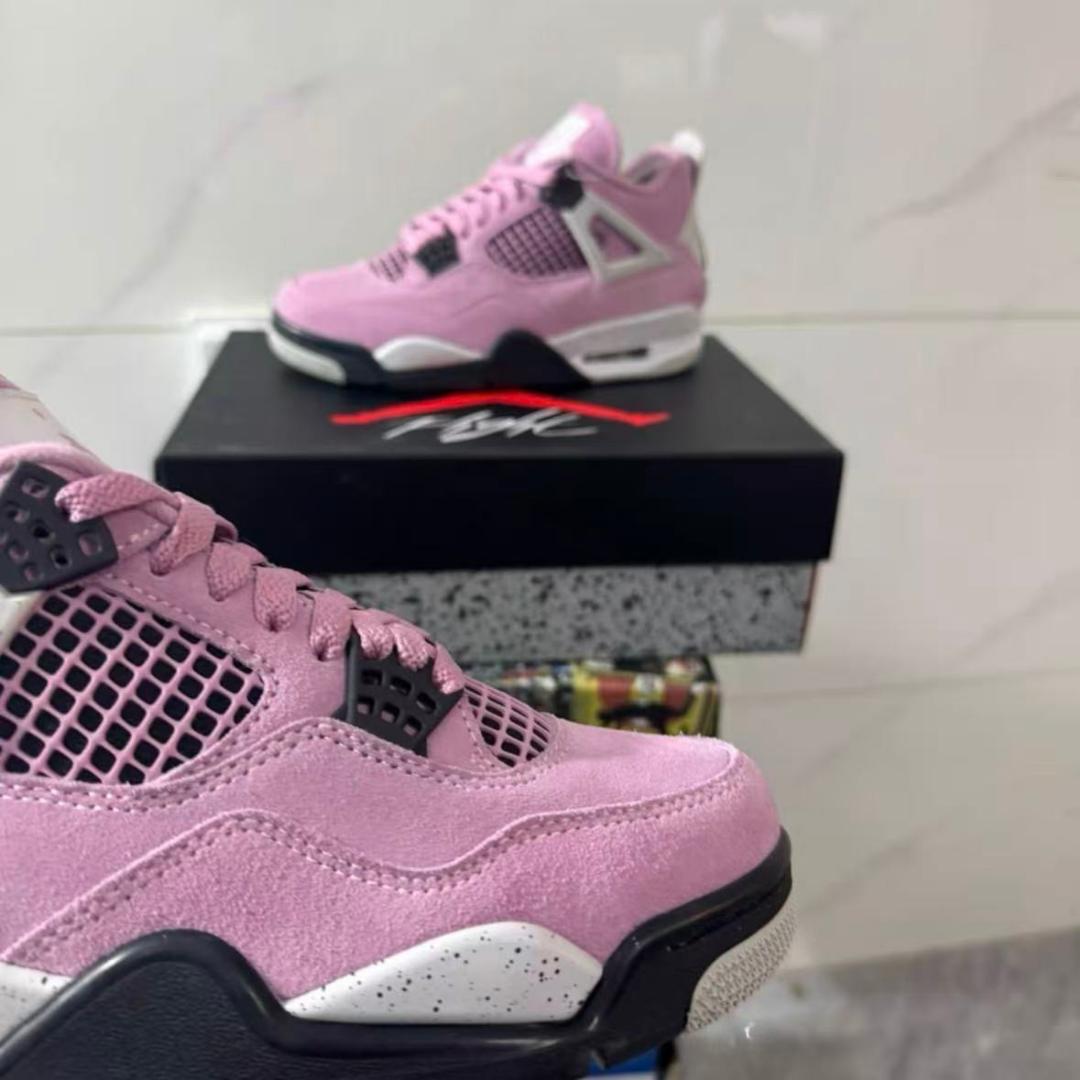 Air Jordan 4 Retro Orchid Pink-White Women Sneakers (Best Shop for Quality Shoes, Sneakers, Casuals, Boots, Oxfords, Officials and Shoe Accessories)