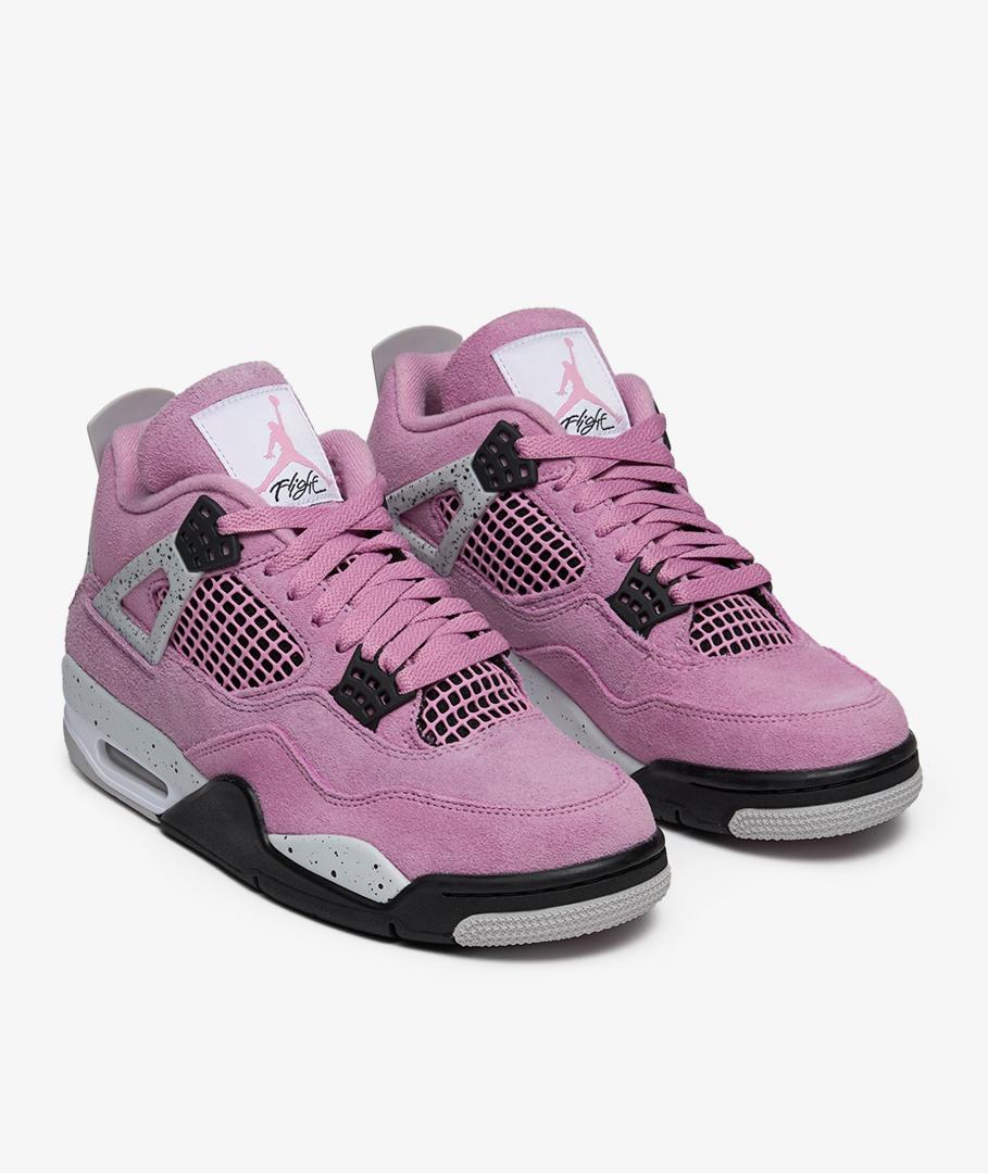 Air Jordan 4 Retro Orchid Pink-White Women Sneakers (Best Shop for Quality Shoes, Sneakers, Casuals, Boots, Oxfords, Officials and Shoe Accessories)