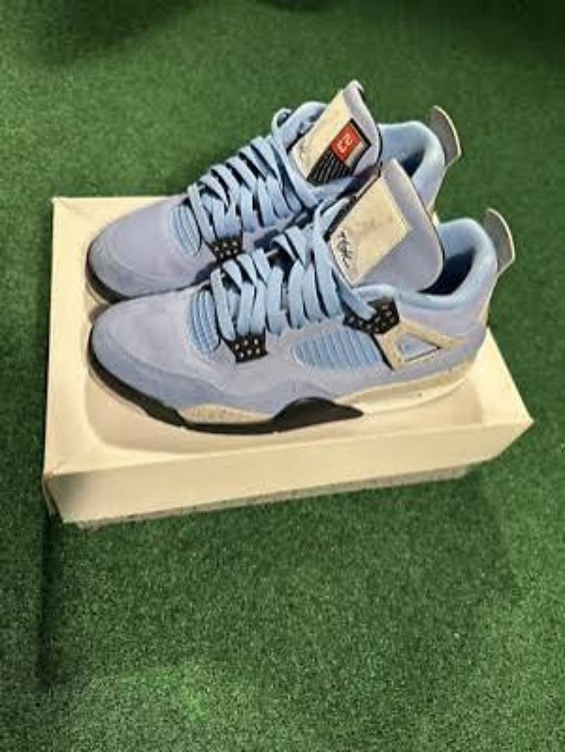 Air Jordan 4 Retro GS "University Blue" White Cement Grey (Best Shop for Quality Shoes, Sneakers, Casuals, Boots, Oxfords, Officials and Shoe Accessories)